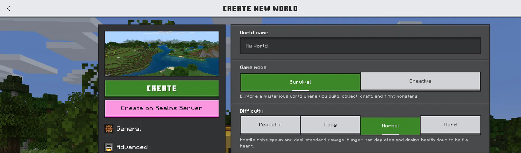 Customize World Settings on Pocket Edition