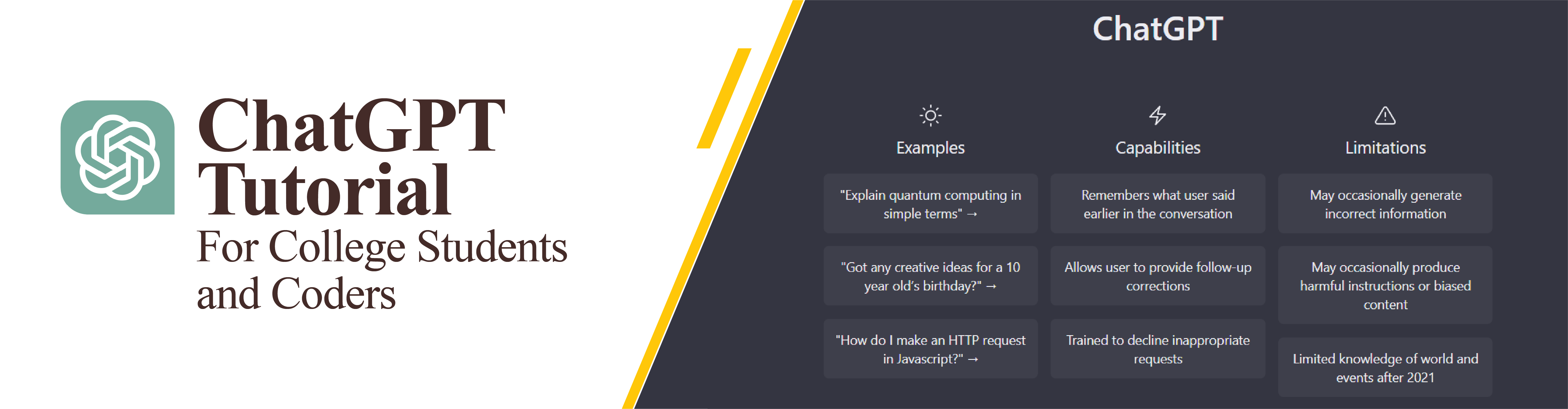 ChatGPT Tutorial For College Students and Coders