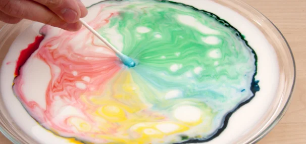 Colorful Milk Swirls