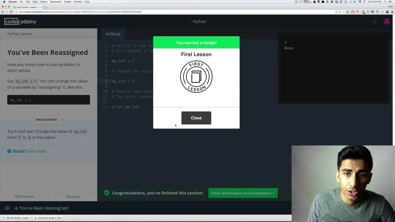 Codecademy's Python Course