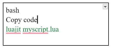 Lua Copy Bash Code