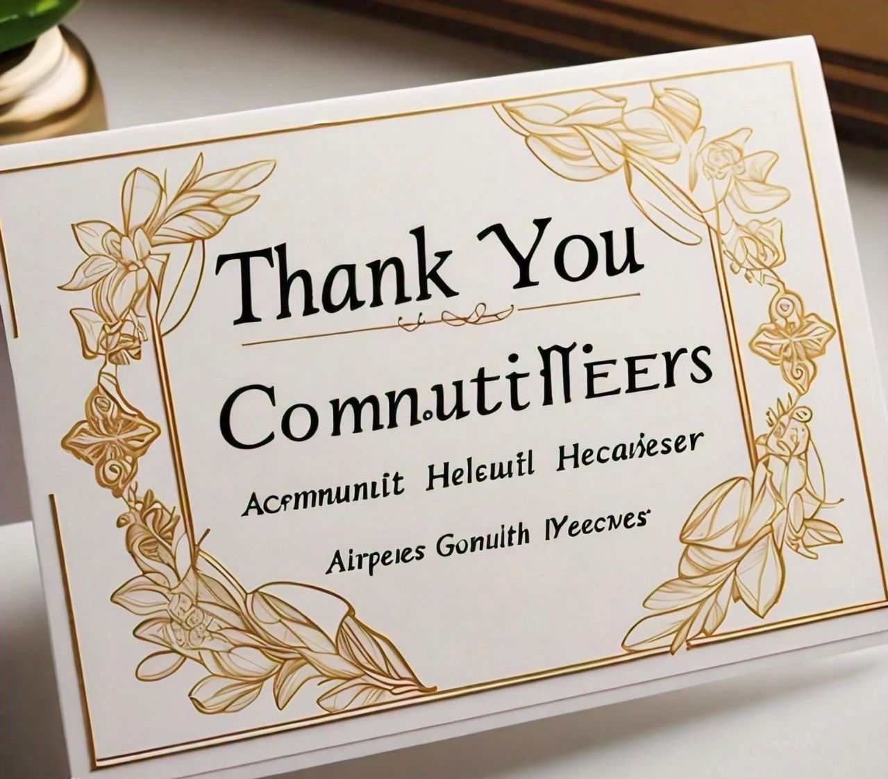 “Thank You” Card for a Community Helper