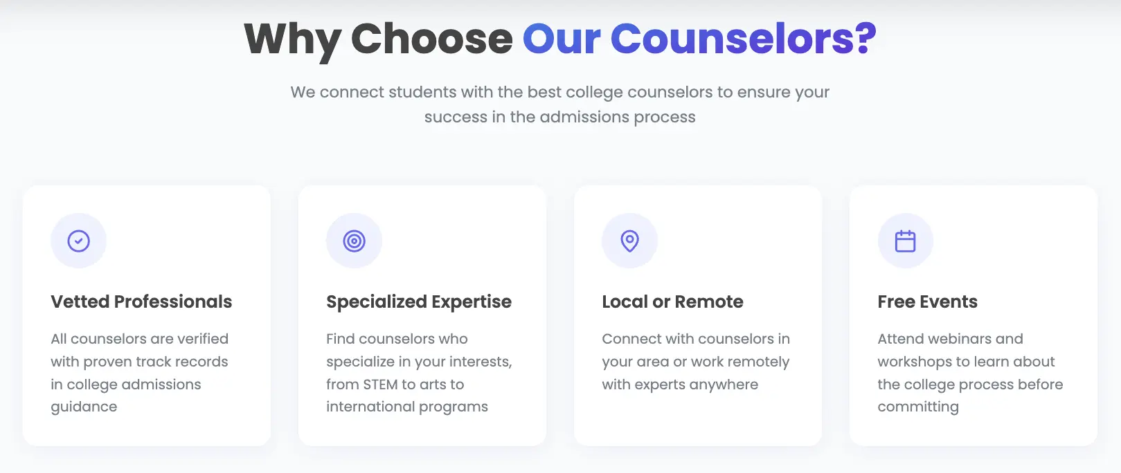 Why To Choose Our Counselor