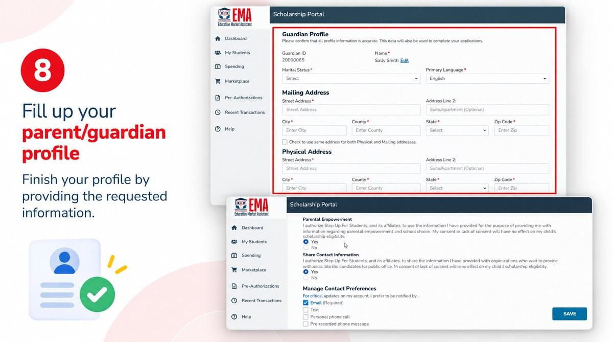 Complete Your Parent Or Guardian Profile