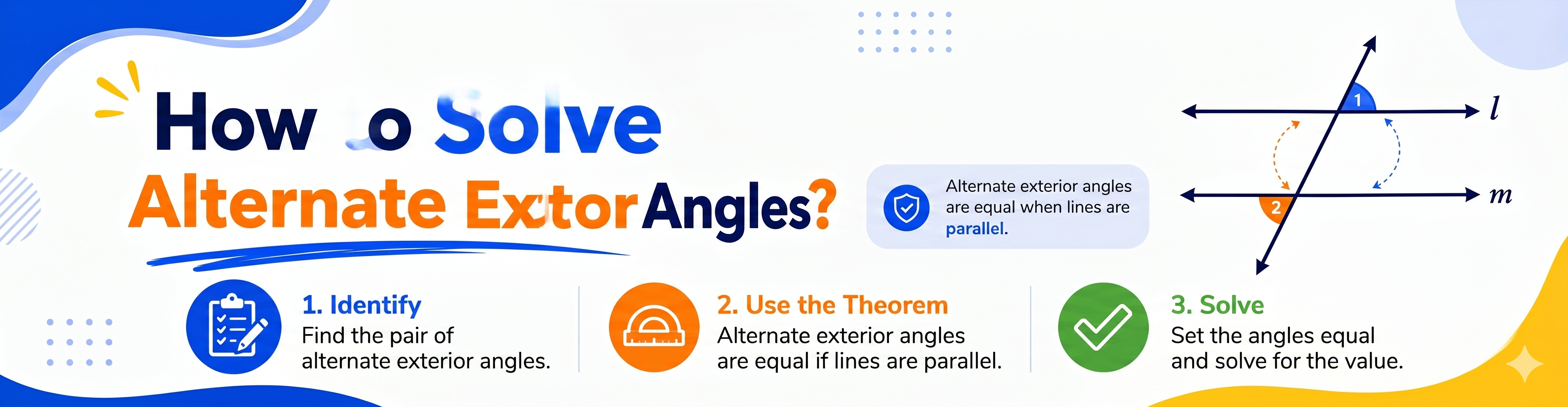 How To Solve Alternate Exterior Angles