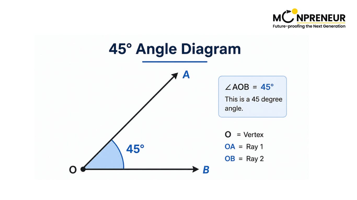 Diagram of 45 Degree Angle