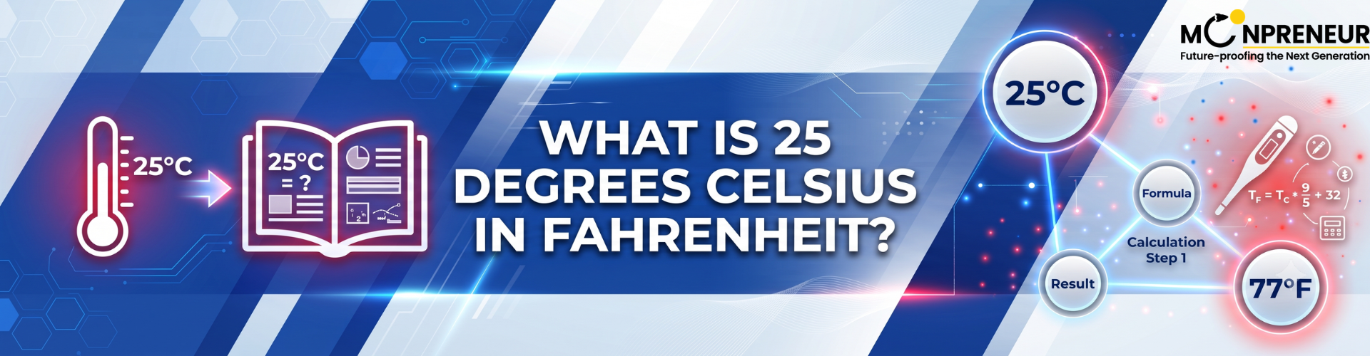 What is 25 degrees Celsius in Fahrenheit