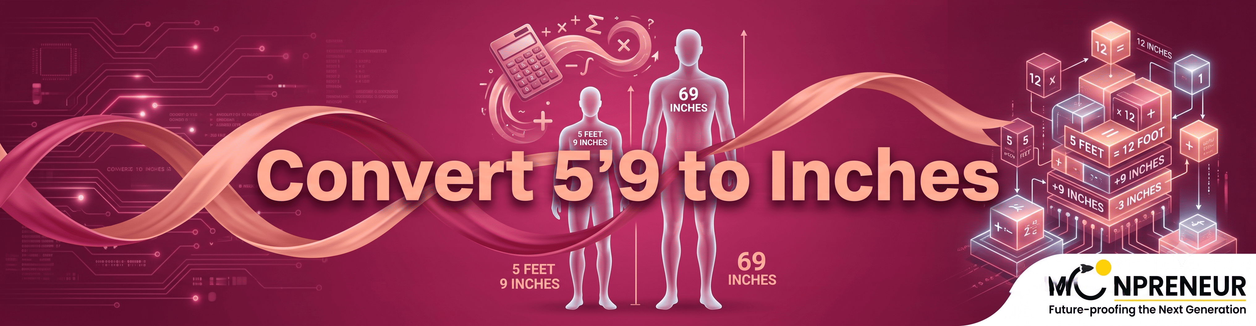 Convert 5'9 to Inches