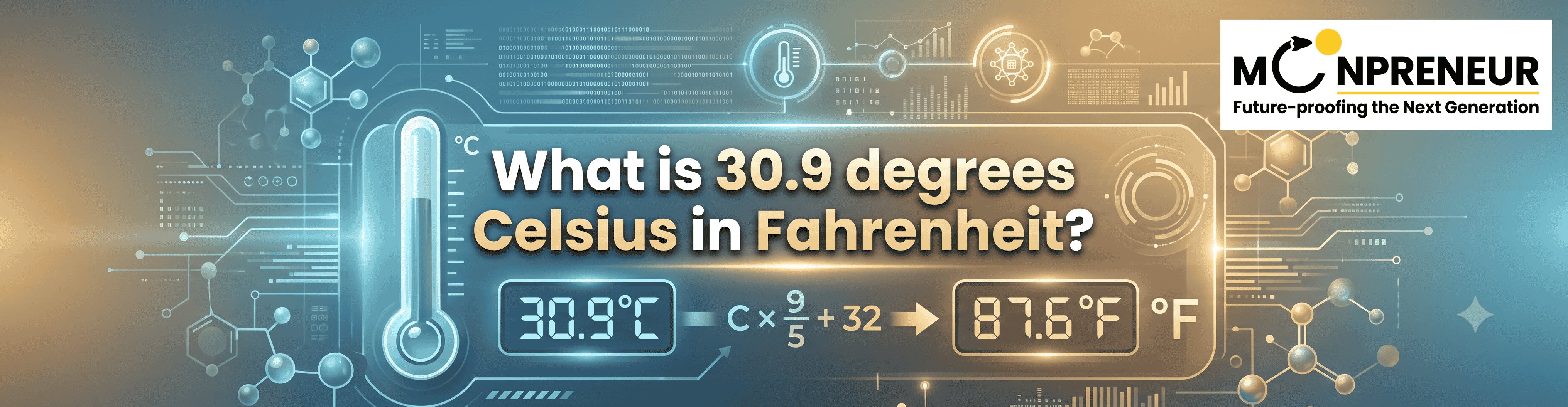 What is 30.9 degrees Celsius in Fahrenheit?