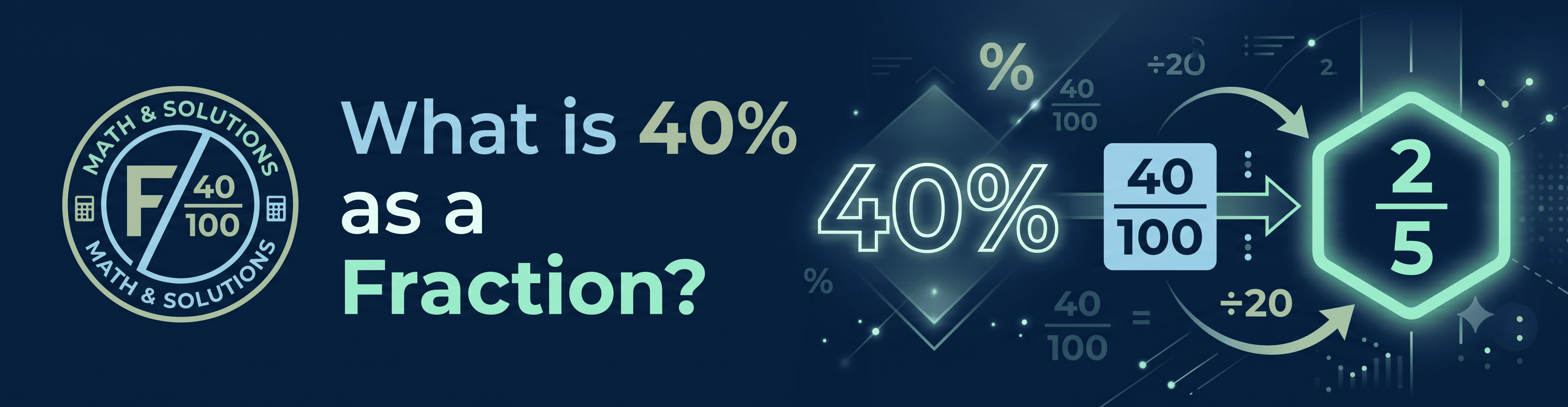 What Is 40 percentage as a Fraction